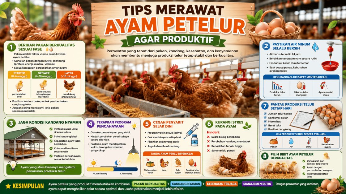 Tips Merawat Ayam Petelur agar Produktif 🐔🥚