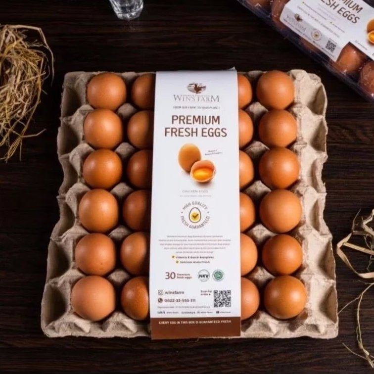 Wins Farm | SIAP KIRIM | Telur Ayam Premium 30 butir | Salmonella Free