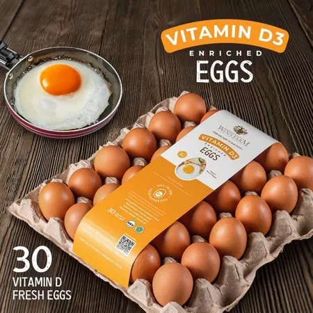 9.9 Wins Farm | SIAP KIRIM SBY SDA | Telur Ayam VITAMIN D3 Bebas Salmonella